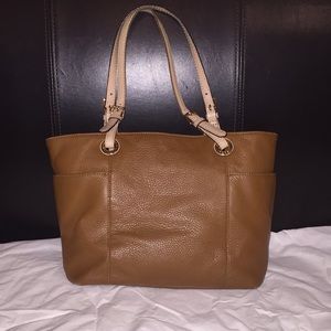 Michael Kors soft leather zip top bag